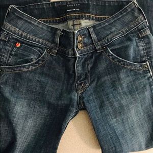 Hudson Boot Cut Jeans, Size 25, medium blue jean